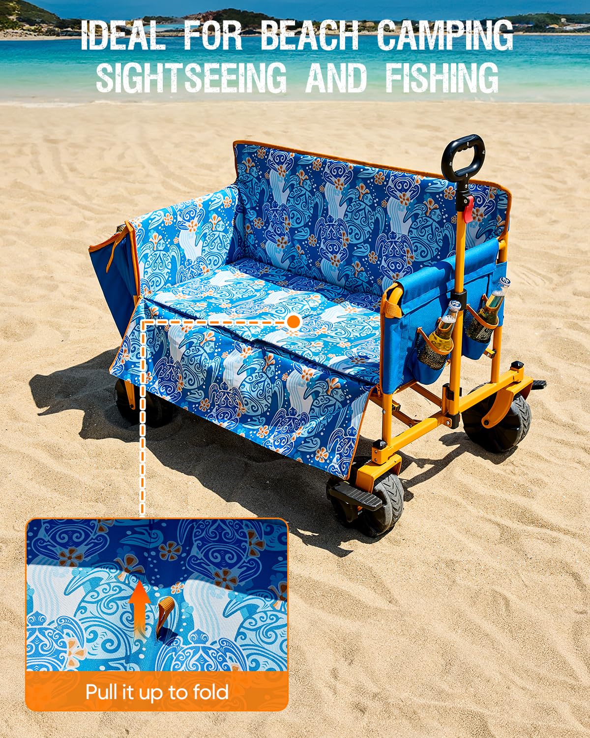 Old Bahama Bay 500lbs Love Seat Wagon all-terrain wheels on varied surfaces