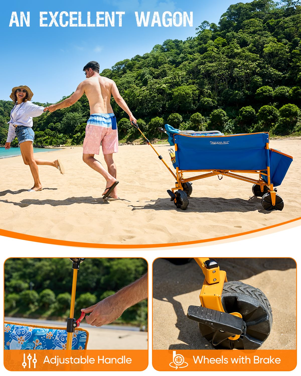 Old Bahama Bay 500lbs Love Seat Wagon removable cooler bag for on-the-go drinks