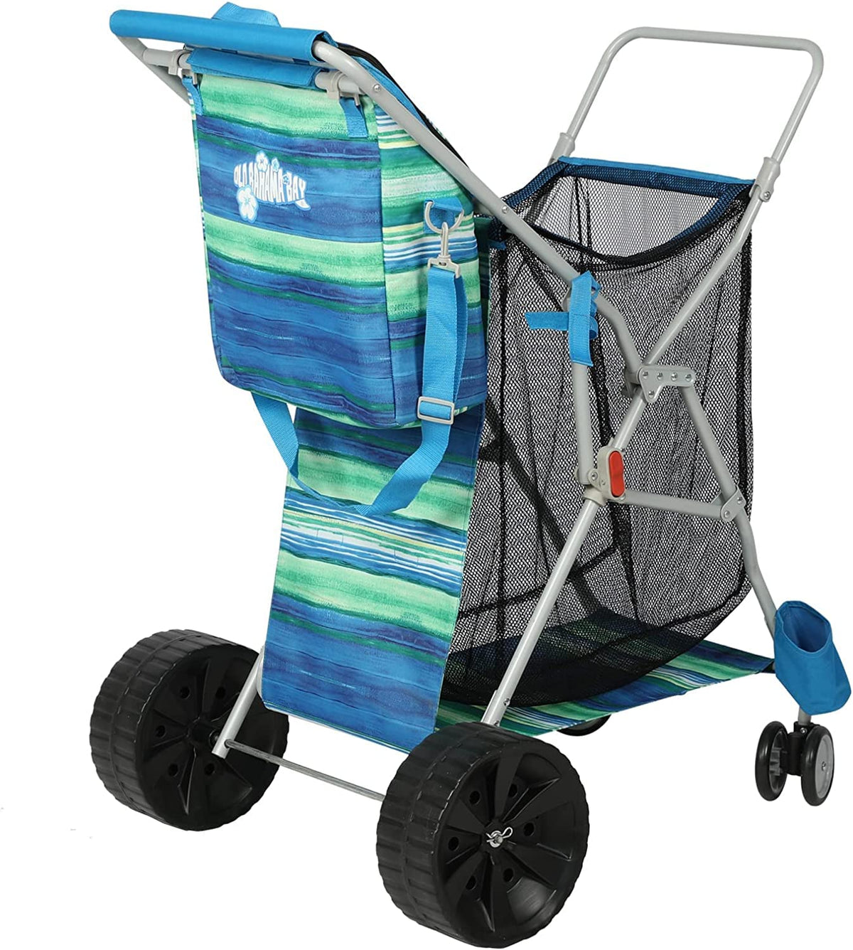 Old Bahama Bay Beach Cart supports up to 100 lbs of gear.