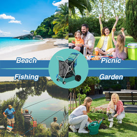 Old Bahama Bay Beach Cart cooler bag included for on-the-go refreshments.