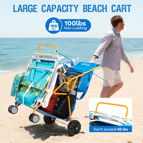 Old Bahama Bay beach cart removable 20L cooler stores drinks cold.