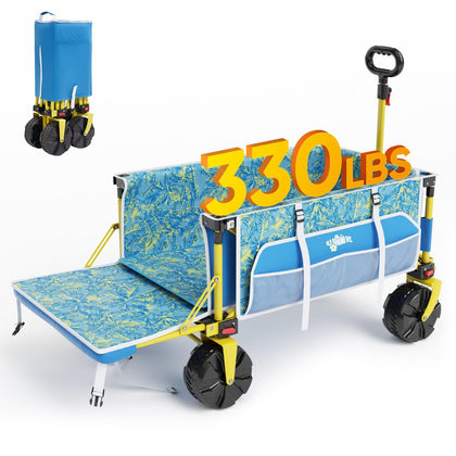 Old Bahama Bay Beach Wagon with big wheels eases transport on sandy terrain