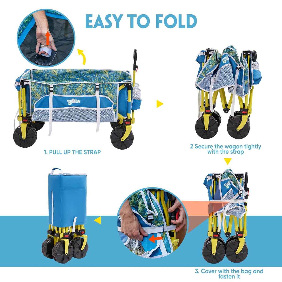 Old Bahama Bay Beach Wagon front mesh pockets keep water bottles within reach