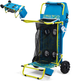 Old Bahama Bay 2-in-1 beach cart in flat-table mode for snacks and drinks.