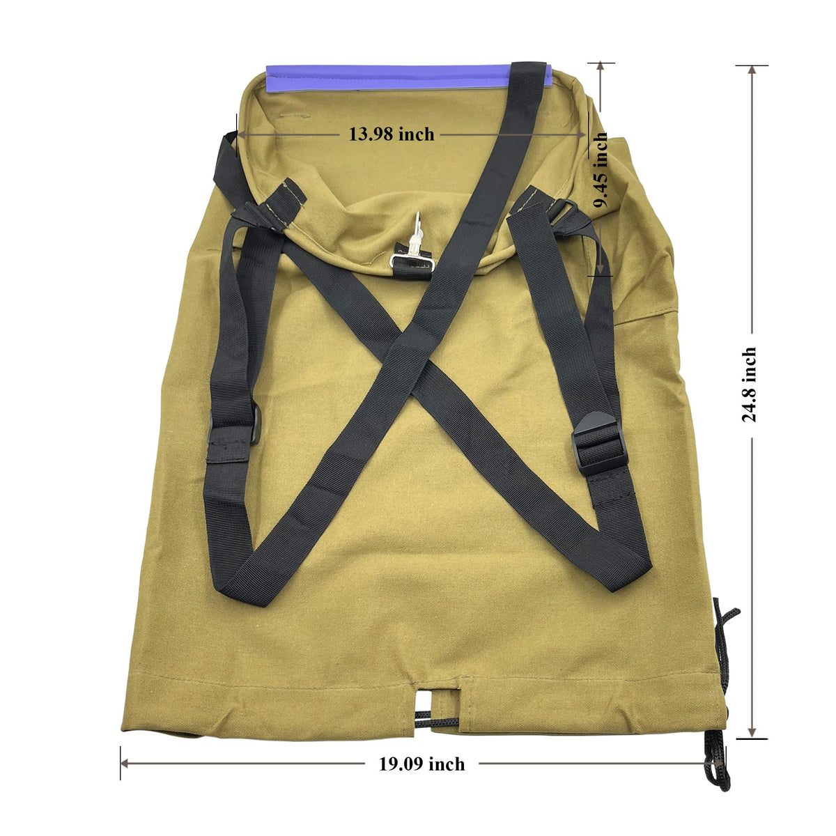 OldSerenWay bag unloading with drawstring bottom enables quick unloading of produce.