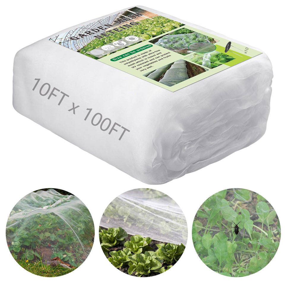 Oleitodh garden netting 10x100 feet ultra-fine mesh for year-round crop protection