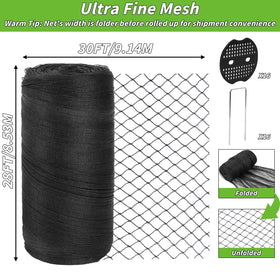 Oleitodh netting deployed to shield crops from birds and deer