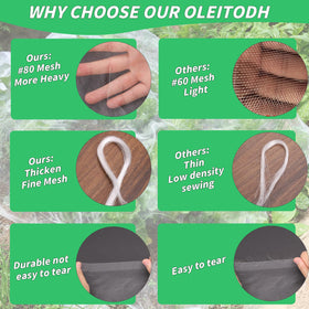 Oleitodh garden netting installation demonstrates easy edge-weighted setup