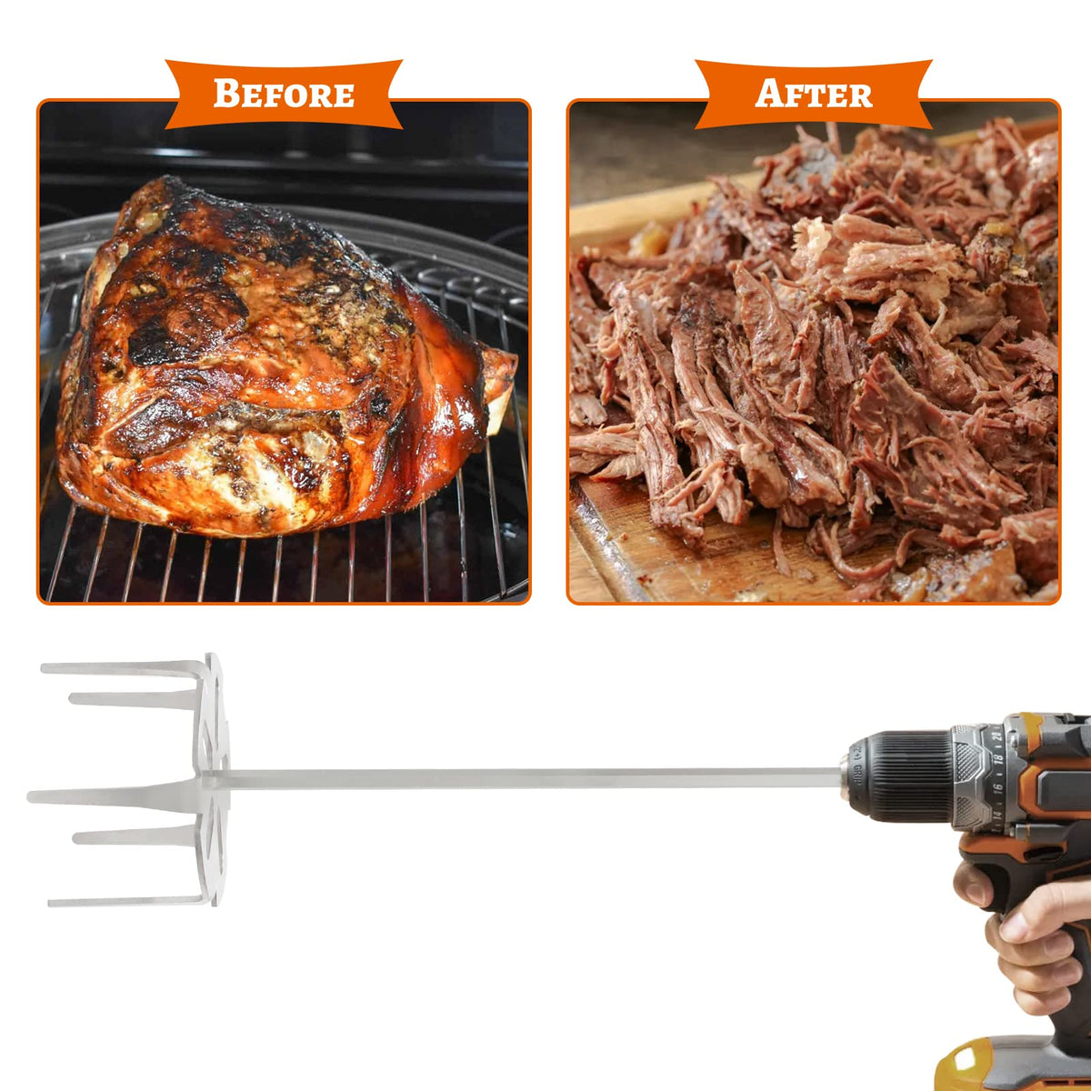 OLIGAI Pork Puller easy-clean one-piece design for simple washing.