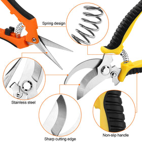 Oligei garden shears with soft grip handle for comfortable pruning.