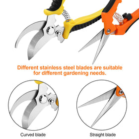 Oligei pruning shears serrated blade for versatile cuts.
