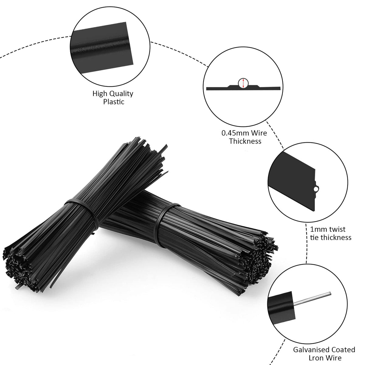 Oligei rugged reusable twist ties secure cables and wires neatly.