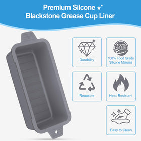 Oliggive better-than-foil grease catcher, reduces waste and leakage.