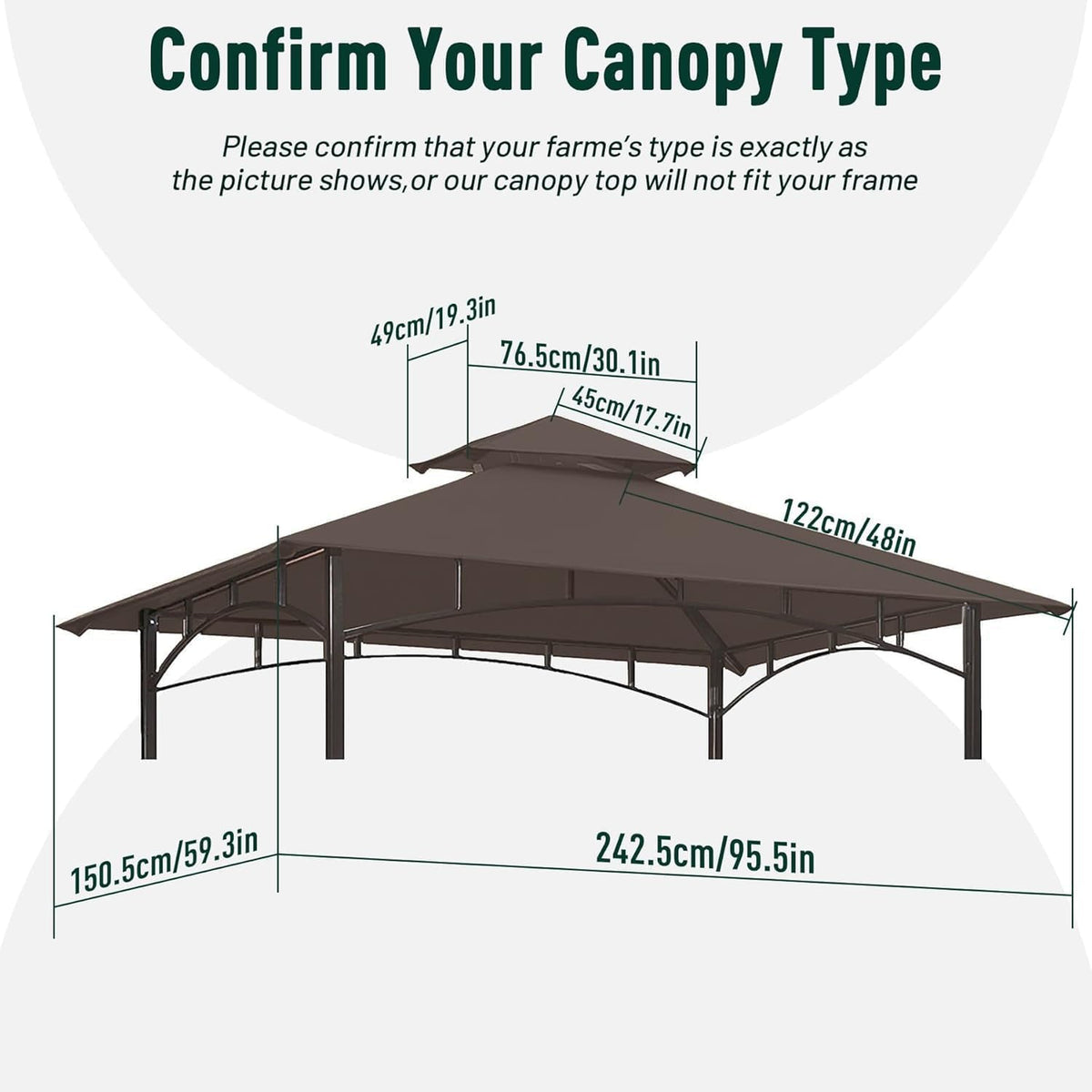 OLILAWN installation-friendly canopy with corner pockets ready to slip over frame
