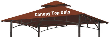 OLILAWN grill gazebo canopy with double roof design for cooler outdoor cooking