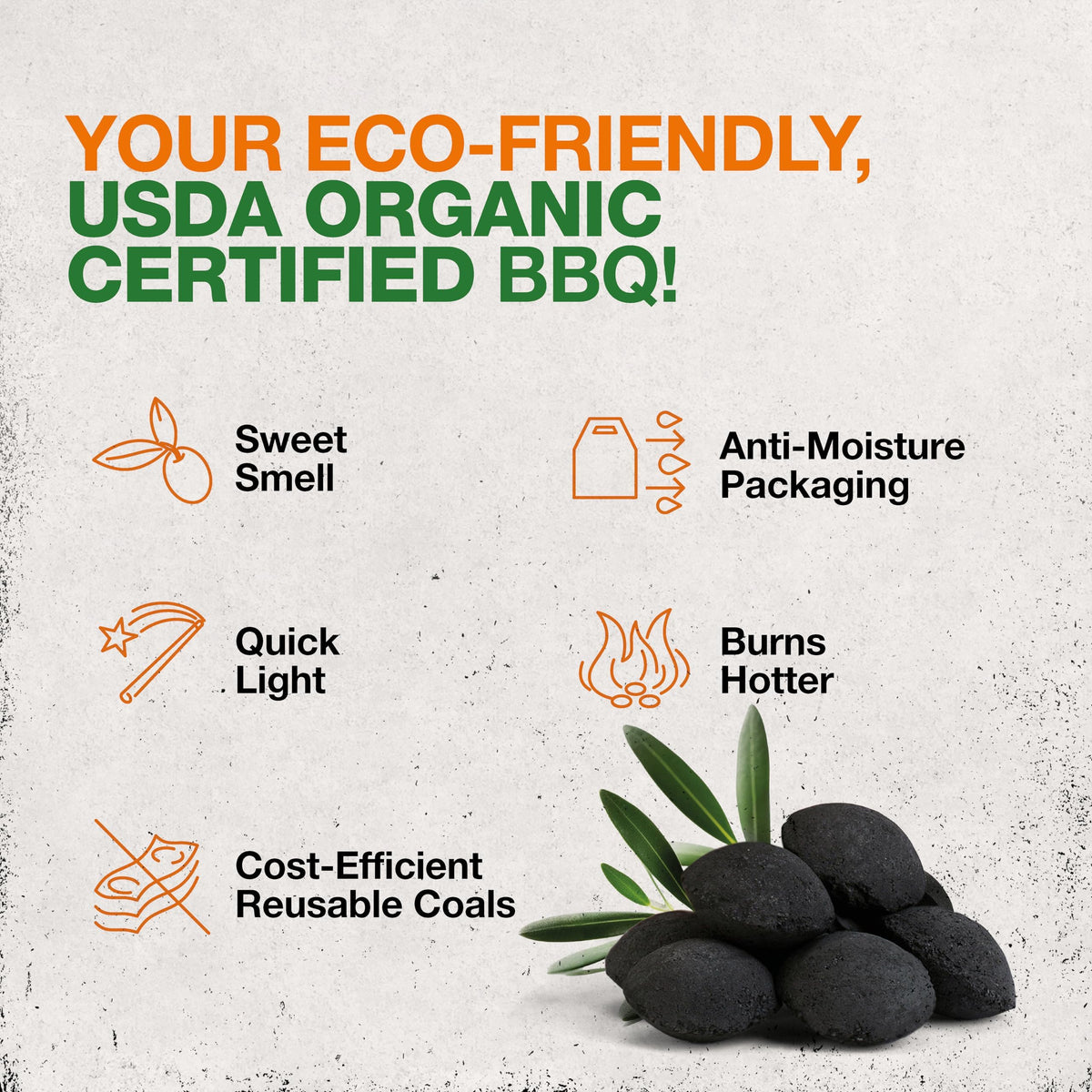 Outdoor cooking with Olivette briquettes providing quick lighting.