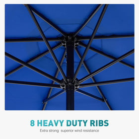 OLIXIS versatile outdoor umbrella adapts from poolside to terrace for flexible shade.