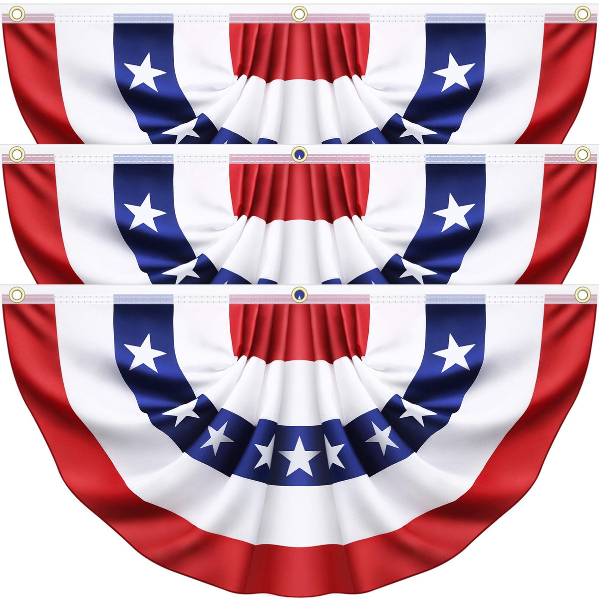 Olixmlya USA pleated fan flag 3x6ft for bright outdoor display.