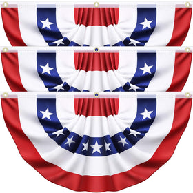 Olixmlya USA pleated fan flag 3x6ft for bright outdoor display.