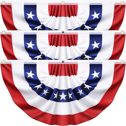 Olixmlya USA pleated fan flag 3x6ft for bright outdoor display.