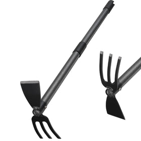 Oliynedy hoe-cultivator combo used together for effective weeding and soil prep.