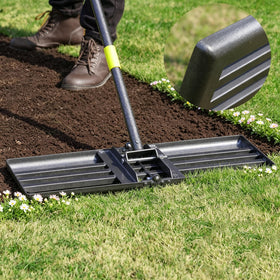 Oliynedy lawn leveling rake ground-plate 26x10 for fast soil leveling.