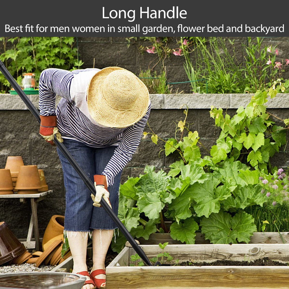 Oliynedy long handle assembly for standing use