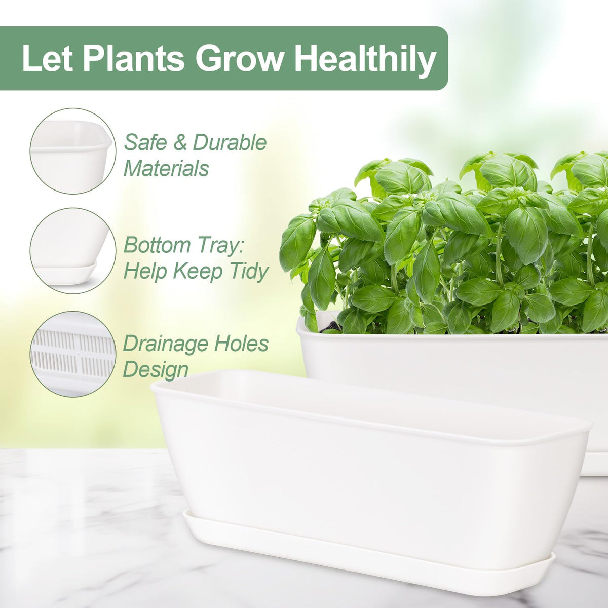 Oliz four-pack herb garden suits indoor balconies and easy maintenance.