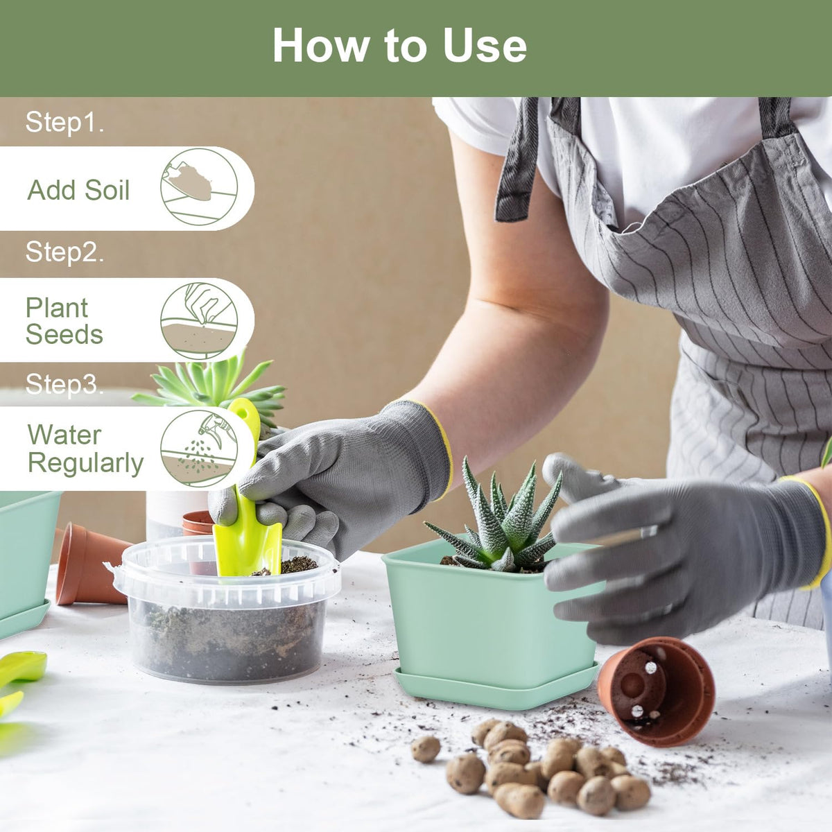 Oliz indoor outdoor planters suitable for herbs and succulents