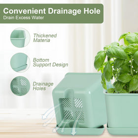 Oliz planter close-up showing drainage holes for healthy roots and water control