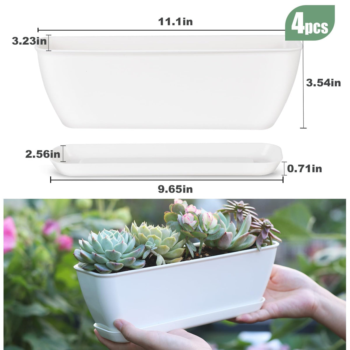 Oliz durable PP planters offer sturdy construction ideal for outdoor sun.