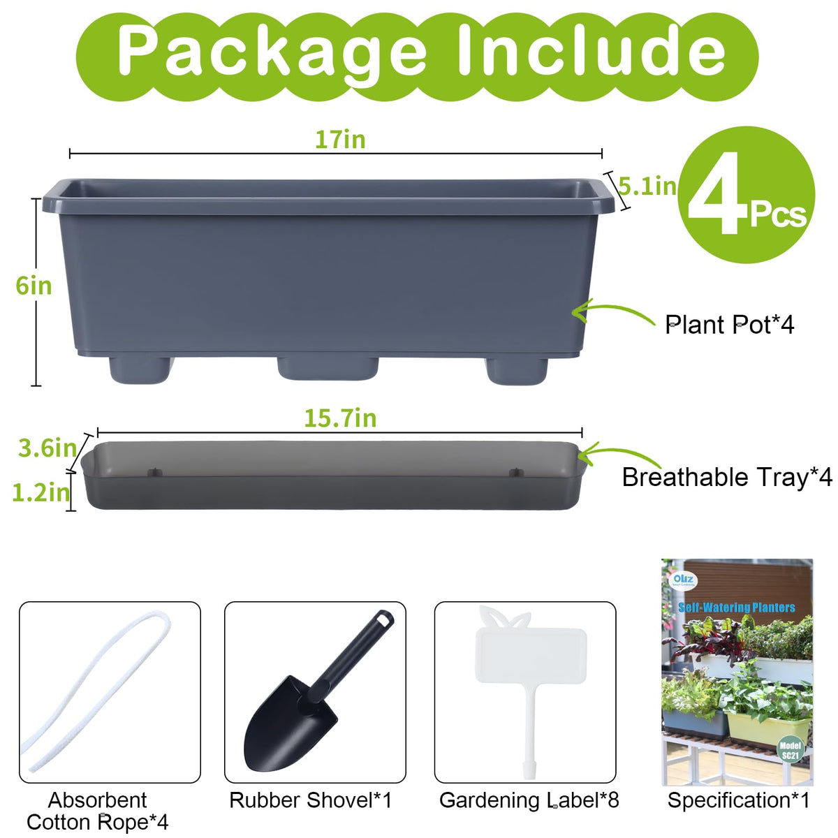 Oliz PP material is sturdy and weather-resistant for indoor or outdoor use