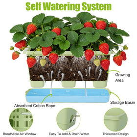 Oliz Window Box Planter six-pack—drainage holes closeup showing airflow
