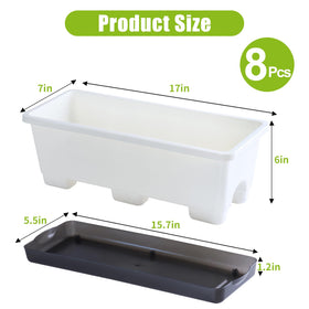 Oliz Window Box Planter 8pcs durable-pp-material signals long-lasting indoor/outdoor use