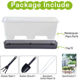 Oliz Window Box Planter 8pcs indoor-outdoor-use showcases versatile placement for homes and patios