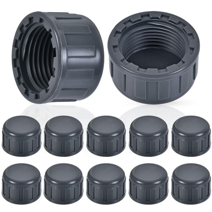 OLLBIT 12-pack 3/4 inch BSPT sprinkler caps for BSPT threads in irrigation setups.