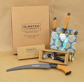 OLMSTED FORGE gift packaging makes a ready-to-gift garden starter set.