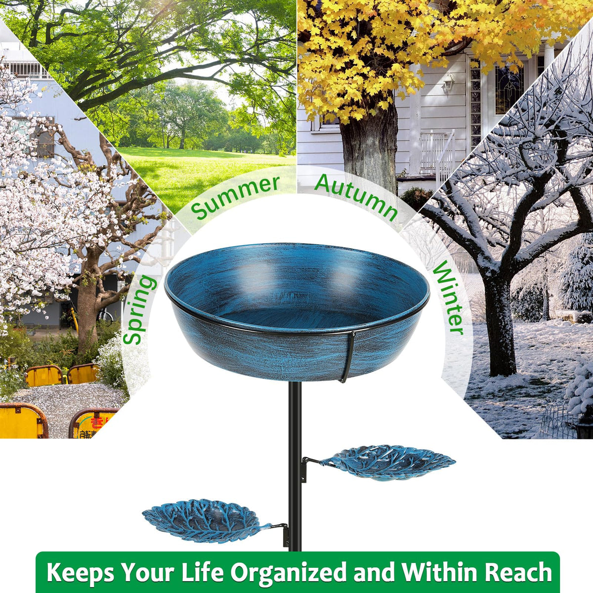 Olpchee garden bird bath water feature-ready option for a fountain