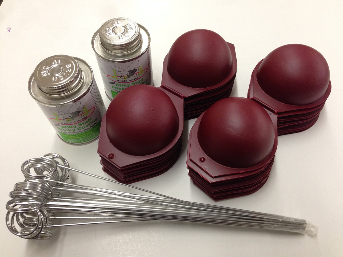 Olson Disposable Apple Maggot Trap Kit: 25 red apples for orchard monitoring.