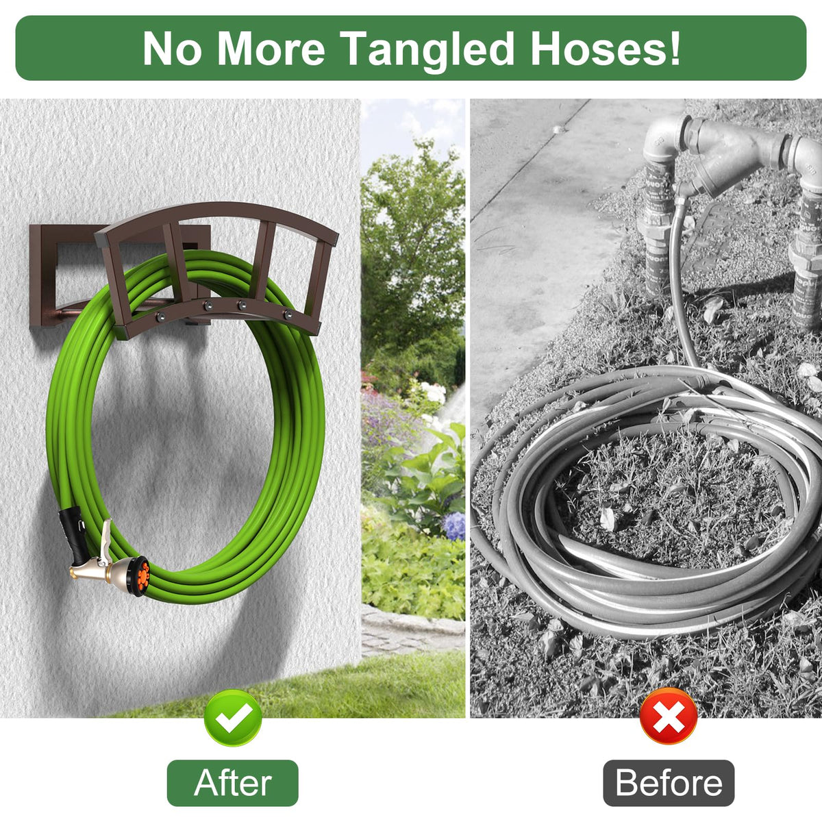 OLV 125 ft capacity hose holder bronze designed for long hoses.