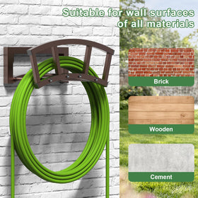 OLV arch-design hose hanger bronze reduces kinks and tangles.