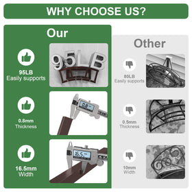 OLV heavy-duty metal hose holder bronze supports 125 ft of hose.