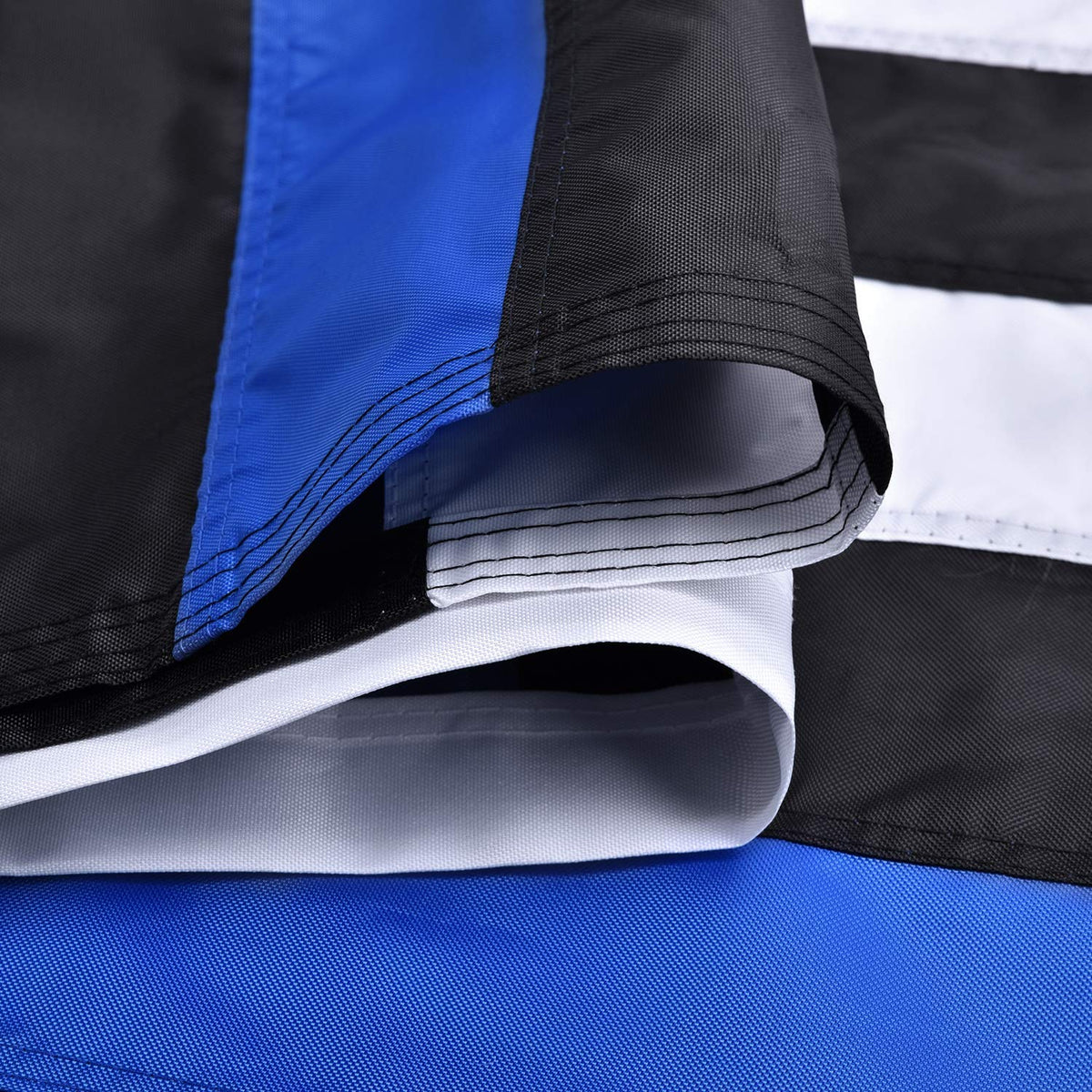 OLYNIK flag features UV protection to resist fading in sun.