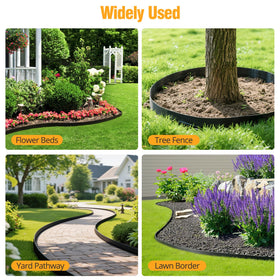 O-Maraco low-maintenance border reduces weed growth and yard work.