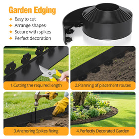 O-Maraco garden path edging creates neat walkways and tidy edges.