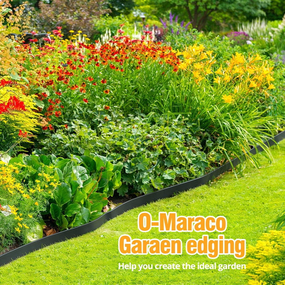 O-Maraco no-dig installation shows quick, soil-friendly border setup.