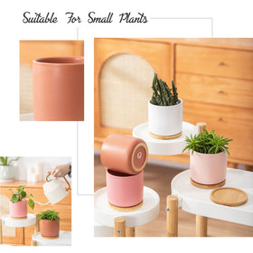 OMAYKEY 4 inch planter size fits on desks and shelves