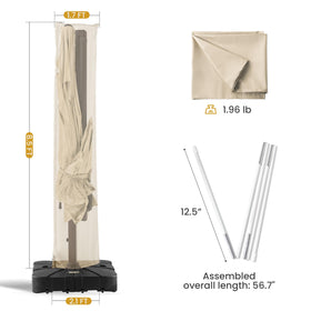 Ombrellon zipper detail enables smooth opening and secure closure