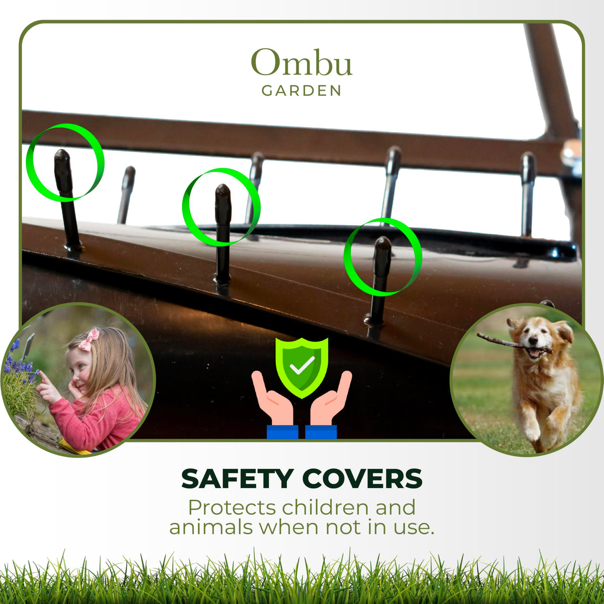 Ombu garden aerator on wheels for easy yard movement