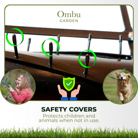 Ombu garden aerator on wheels for easy yard movement